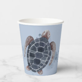 Ocean Animals Turtle Crab Geburtstagsparty Blue Pappbecher