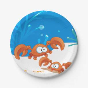 Ocean Aquatic Niedlich Crabs Paper Teller