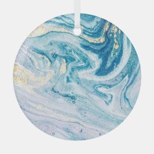 Ocean Art: Marble Agate Wirbel. Ornament Aus Glas