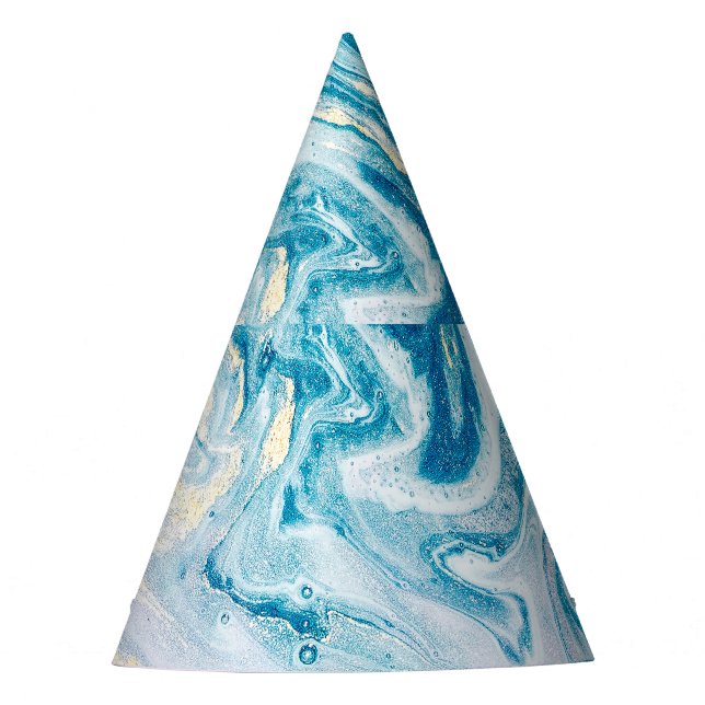 Ocean Art: Marble Agate Wirbel. Partyhütchen (Vorderseite)
