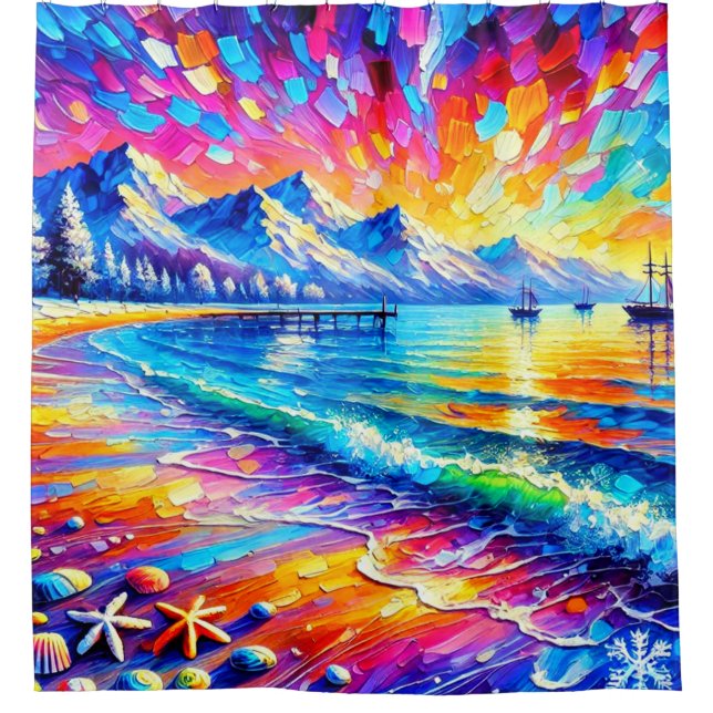 Ocean Artwork Duschvorhang (Vorderseite)