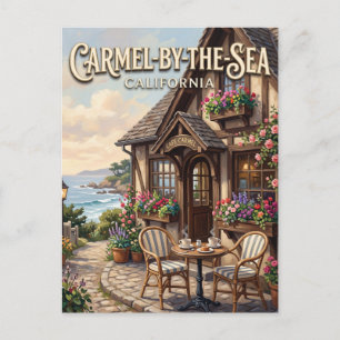 Ocean Avenue Cafe in Carmel-by-the-Sea Kalifornien Postkarte