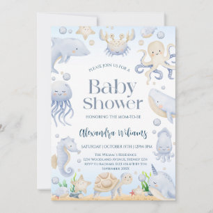 Ocean Baby Shower Einladung