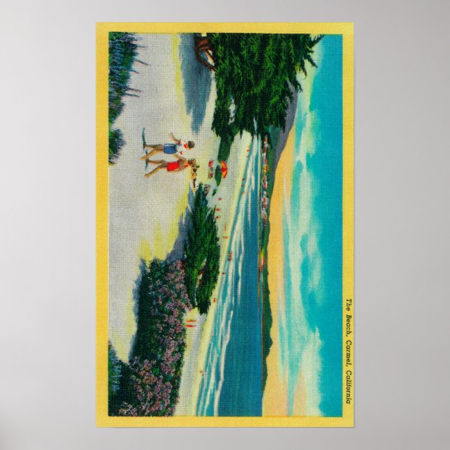 Ocean Beach at Carmel, CACarmel, CA Poster (Vorne)