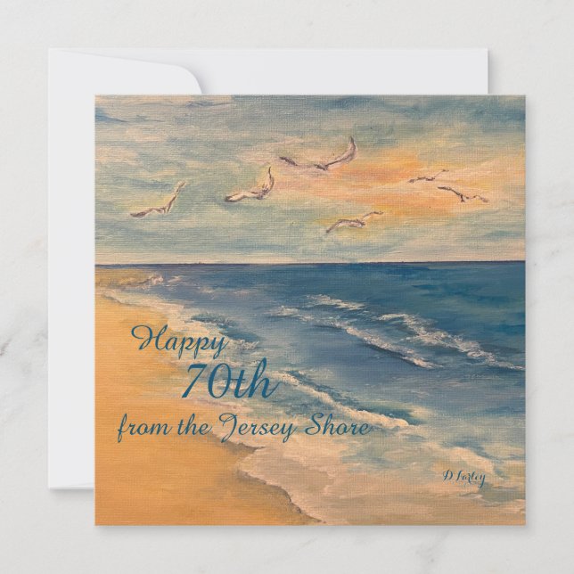 Ocean Beach Breeze Flat Carte de remerciements (Devant)