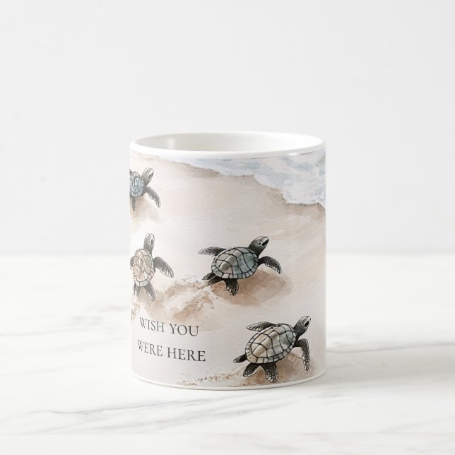 Ocean Beach Coast Sea Turtles Kaffeetasse (Mittel)