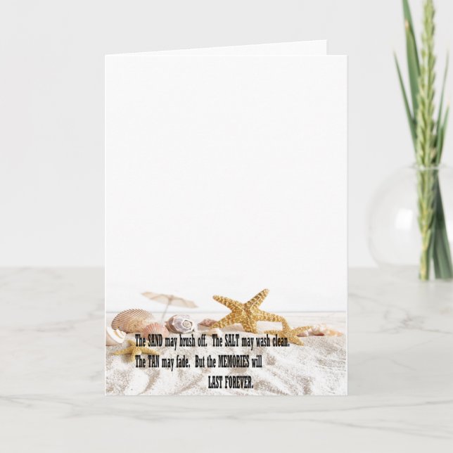 Ocean Beach Erinnerungen Karte (Vorderseite)