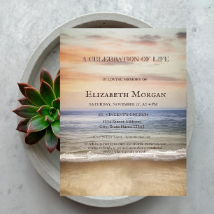 Ocean Beach Feier des Lebens Einladung