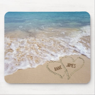 Liebe Herz Sand Mousepads Zazzle Ch