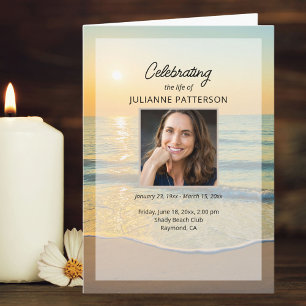 Ocean Beach Ihr Foto Feier zum Leben Beerdigung Programm