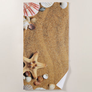 Ocean Beach Life Muscheln Sommer Strandtuch