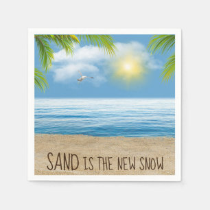 Ocean Beach mit Palm Fronds Serviette