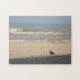 Ocean Beach Nature Fotografy Art Puzzle Seagull