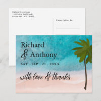 Ocean Beach Palm Tree Wedding Vielen Dank