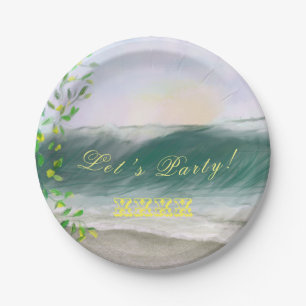 Ocean Beach Party Celebration Paper Plate Pappteller