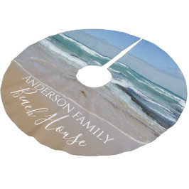 Ocean Beach Polyester Weihnachtsbaumdecke