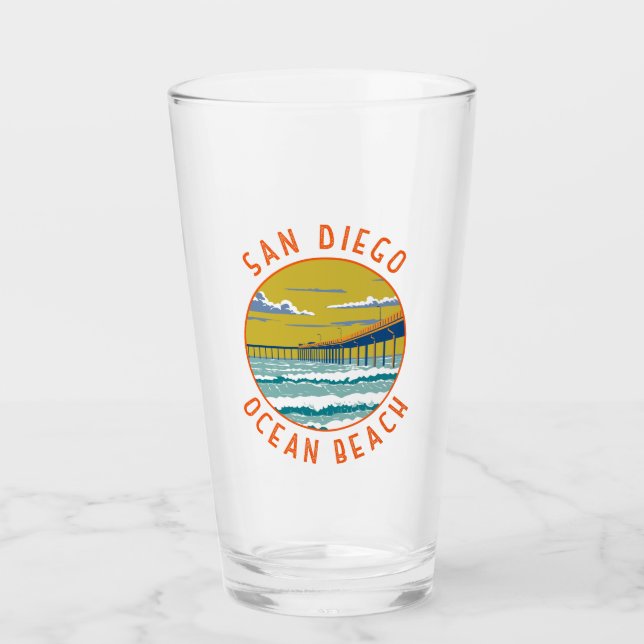 Ocean Beach San Diego Kunst, Dichtung und Musik Vi Glas (Vorderseite)