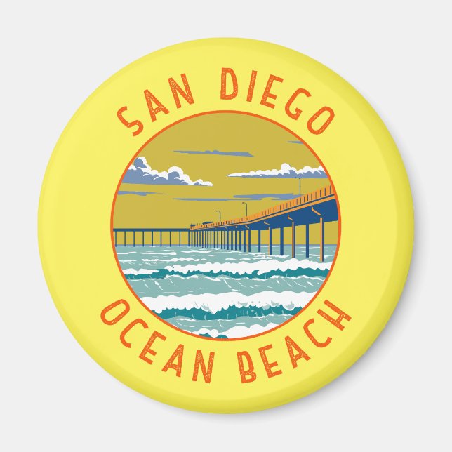 Ocean Beach San Diego Kunst, Dichtung und Musik Vi Magnet (Vorne)