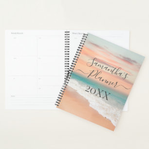 Ocean Beach Scene Script Calligraphy Planer