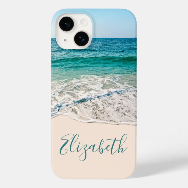 Ocean Beach Shore, um Ihren Namen hinzuzufügen Case-Mate iPhone 14 Hülle (Rückseite)