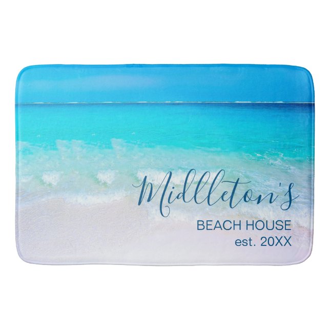 Ocean Beach Summer Seaside Seaside Scene Badematte (Vorderseite)