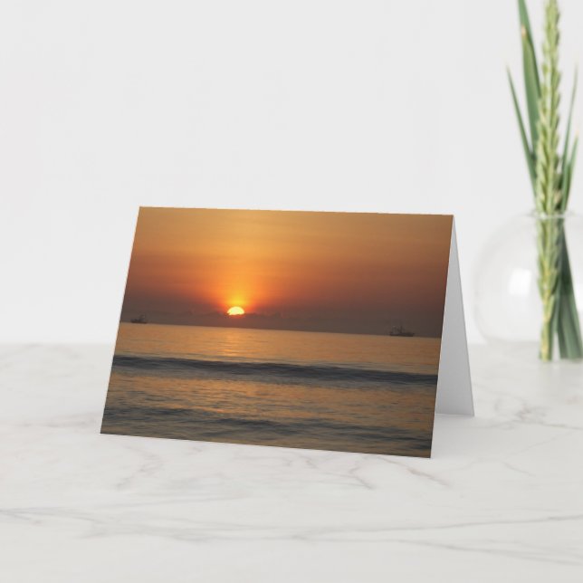 Ocean Beach Sunrise Foto Grußkarte Karte (Vorderseite)
