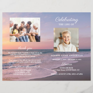 Ocean Beach Sunset Funeral Service Programme de ph