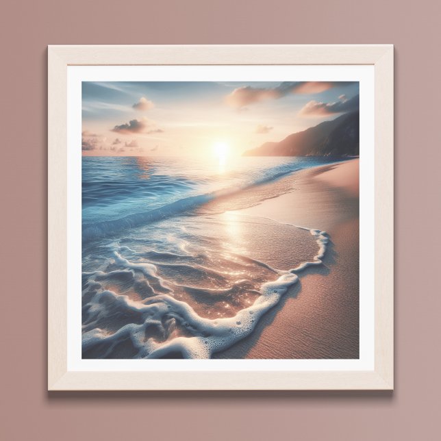 Ocean Beach Szene Küste Sunset Wall Art Poster (Von Creator hochgeladen)