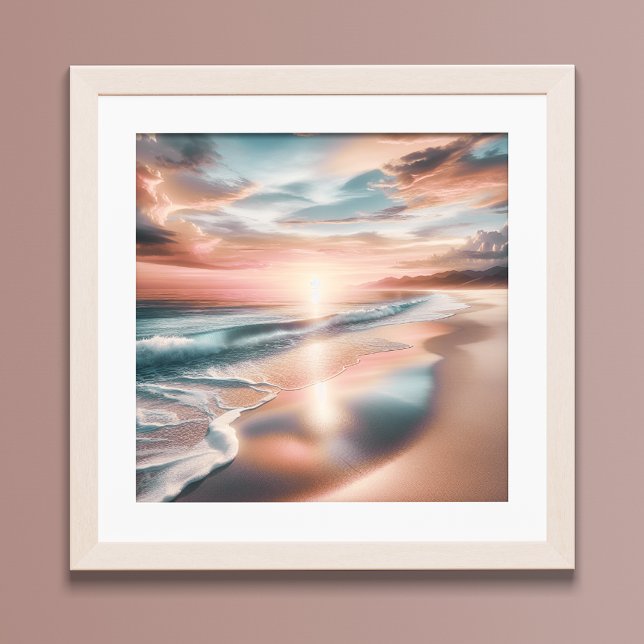 Ocean Beach Szene Küste Sunset Wall Art Poster (Von Creator hochgeladen)