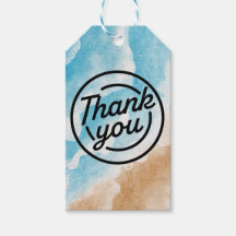 Ocean Beach Thema Vielen Dank, Geschenk-Label