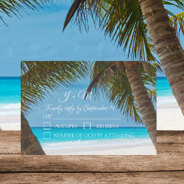Ocean Beach Tropical 50. Hochzeitstag UAWG RSVP Karte