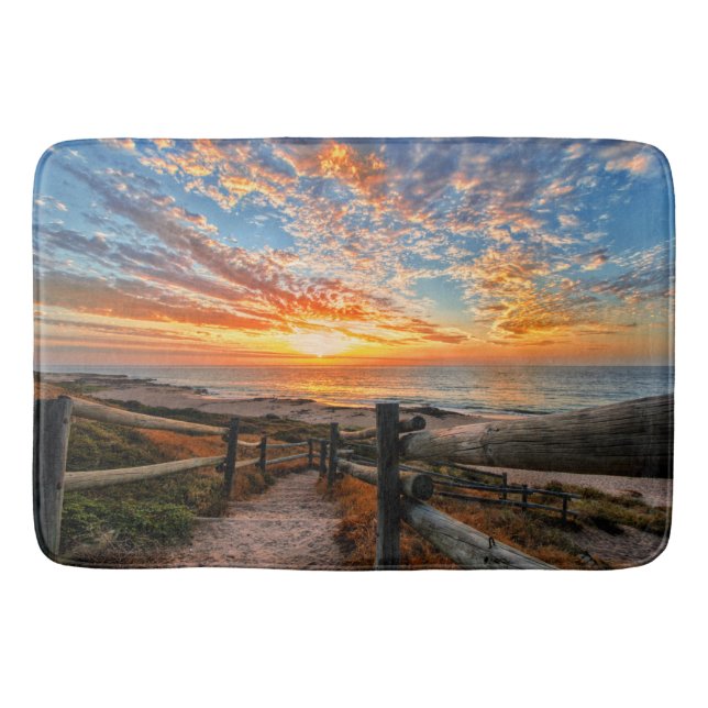 Ocean Beach View Tropical Sunset Paradies Dream Badematte (Vorderseite)
