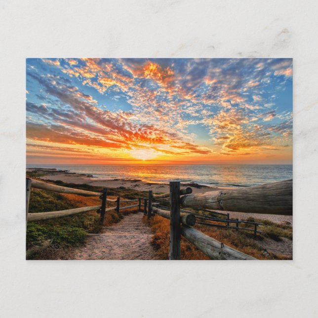 Ocean Beach View Tropical Sunset Paradise Traum Postkarte (Vorderseite)