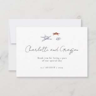 Ocean Beach Watercolor Mariage côtier Merci