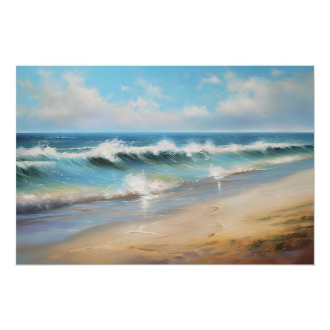 Ocean Beach Wave - Gezeitenart Poster (Vorderseite)
