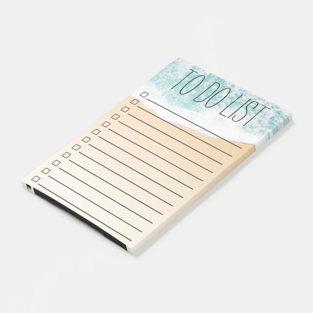 Ocean Beach Waves - Tropical List Post-it Klebezettel (angewinkelt)