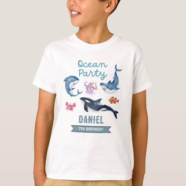 Ocean Birthday Party T-Shirt (Vorderseite)