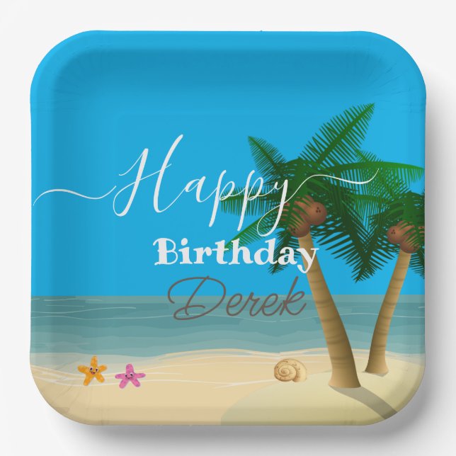 Ocean Bliss Celebrations Pappteller (Vorderseite)