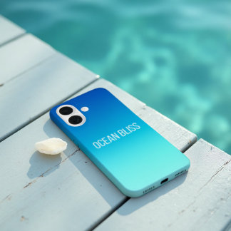 Ocean Bliss - Modern Blue Gradient iPhone 16 Hülle