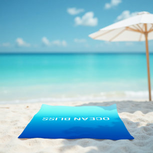 Ocean Bliss - Modern Blue Gradient Strandtuch