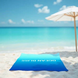 Ocean Bliss - Modern Blue Gradient Strandtuch