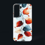 Ocean Bloom Samsung Galaxy Hülle<br><div class="desc">Eine dunkle Leinwand von Korallen und aquamarinen Blumen, die wie Wellen rollen.</div>