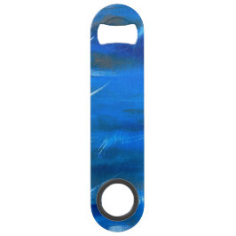 Ocean Blue Abstrakt Stainless Steel Flaschenöffner
