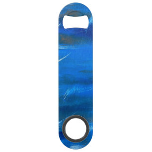 Ocean Blue Abstrakt Stainless Steel Flaschenöffner