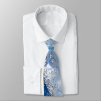 Ocean Blue Agate Glitzer Funkelnd Neck Tie
