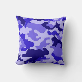 Ocean Blue Camouflage Throw Kissen