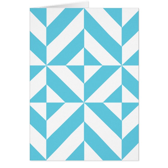 Ocean Blue Geometric Deko Muster (Vorne)