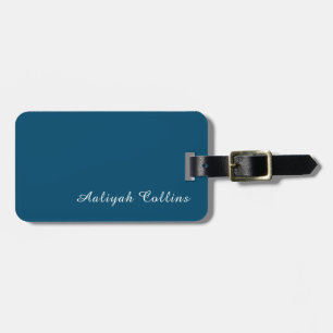 Ocean Blue Minimalistisch Beruflich Gepäckanhänger