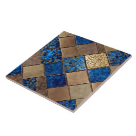 Ocean Blue Modern Beautiful Gold Collection Fliese