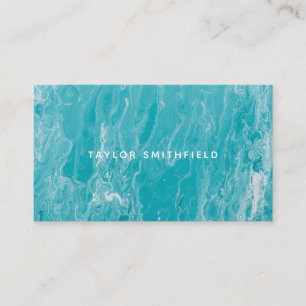 Ocean Blue Modern Paint Carte de visite